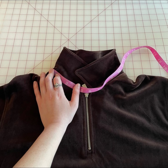 Liz Claiborne Liz Sport size XL brown velvet comfy pullover athletic lounge - Picture 10 of 16